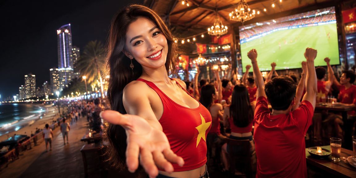 Khung cảnh Nha Trang rực rỡ với màn hình slot game trong không khí lễ hội biển